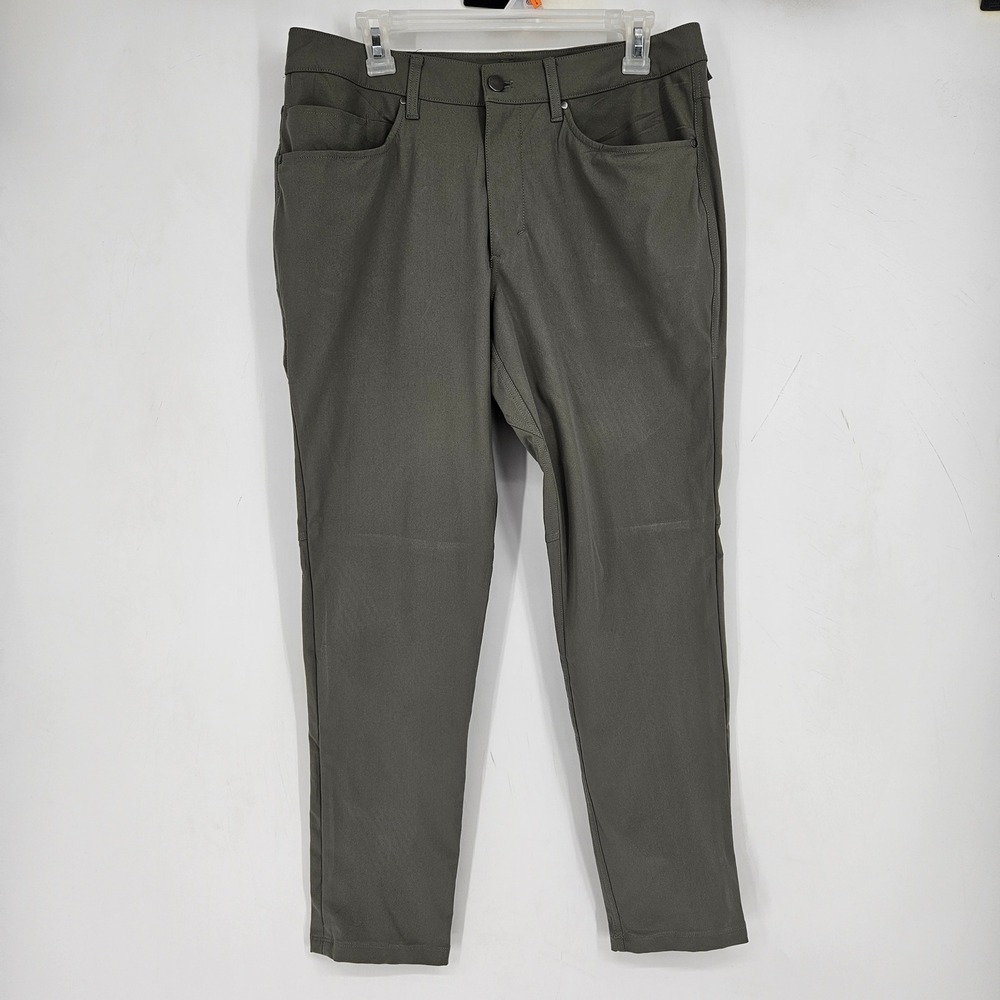 Lululemon ABC Pants Mens 32 Stretch Chino Gray Warpstreme 5 Pocket‎ Performance